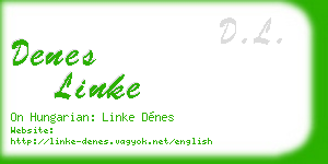 denes linke business card
